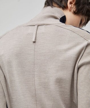 BEIGE， 【洗える】LA MONNAIE / タートルネックニット Navy×Lt Taupe