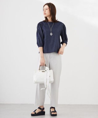 J.PRESS LADIES デニムライクジャージー カットソー インディゴ系