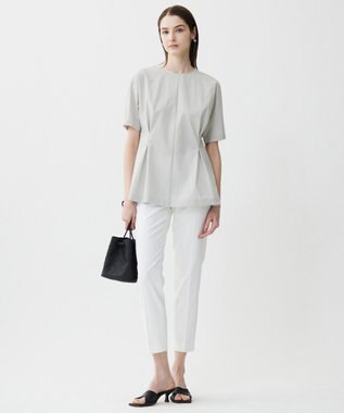 ICB L 【接触冷感・UVカット・透け防止・吸水速乾・洗える】 シェルタリングドライオックス スティックパンツ オフホワイト系