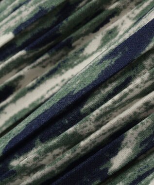 Green Parks 柄プリーツスカート Green