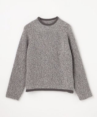 ANY L 【5色展開】バイカラーMIXニット グレーMIX