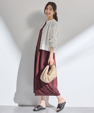 ANY シアーニットショートカーディガン エクリュ