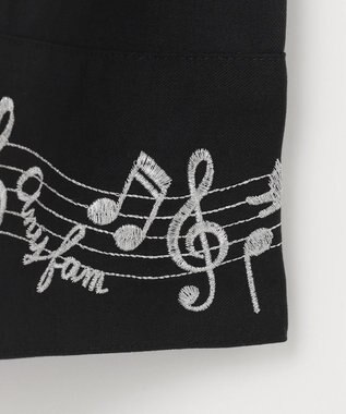 ANY KIDS モノトーン音符ジャンパースカート ブラック