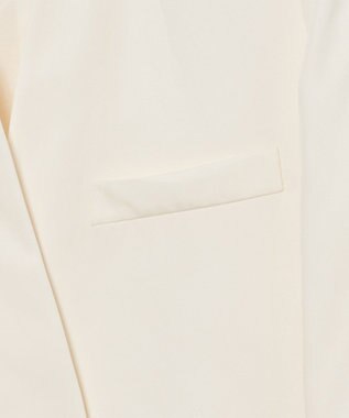 JOSEPH ソフトコットンシルク　ノーカラージャケット Ivory