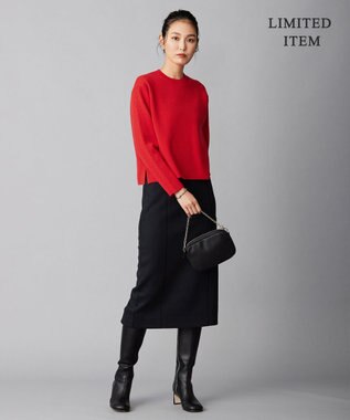 ICB 【WEB限定・洗える】AirJersey スカート ブラック系