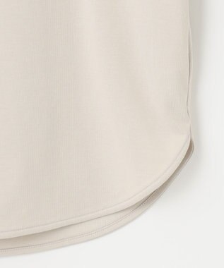 J.PRESS LADIES 【吸水速乾】プレーティングジャージー シャツテール カットソー ライトグレー系