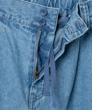 WEGO 【ウエストゴム】スーパーバギーデニムスラックス デニム淡色