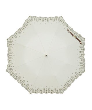 MOONBAT POLO RALPH LAUREN（ポロ ラルフローレン）晴雨兼用日傘 フローラル刺繍 折りたたみ傘 楽折 遮光 遮熱 UV カーキー