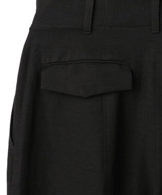 BEIGE， BERNARD / リネン混 ヘムタグ 2WAYパンツ Black
