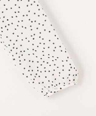 自由区 L 【洗える】ロイヤルシフォンドット柄 ブラウス オフプリント