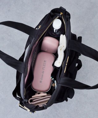 Maison de FLEUR ボンネルリボンショルダーバッグ Black