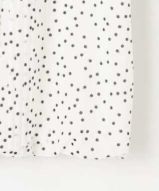 自由区 L 【洗える】ロイヤルシフォンドット柄 ブラウス オフプリント