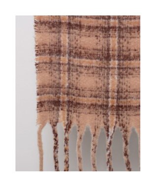 UNBILLION カシュネ cache nez / ブークレオンブレーチェックストール ブラウン