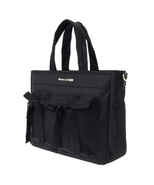 Maison de FLEUR ボンネルリボンショルダーバッグ Black