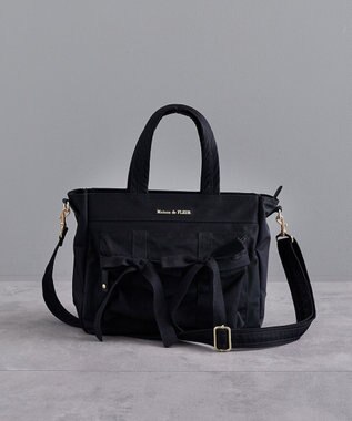 Maison de FLEUR ボンネルリボンショルダーバッグ Black