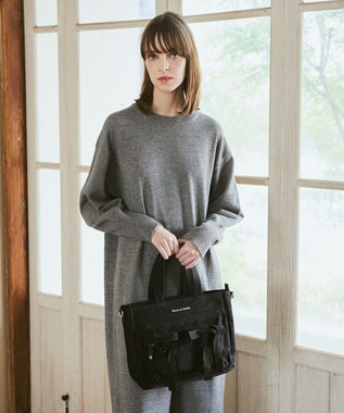 Maison de FLEUR ボンネルリボンショルダーバッグ Black