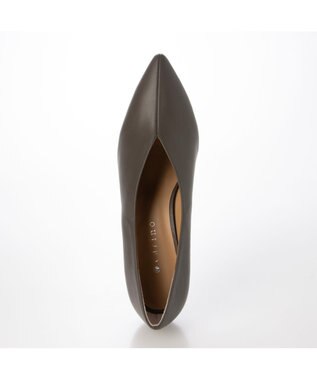 MODE ET JACOMO <carino>カバードポインテッドトゥパンプス ダークグレー