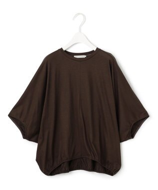 ICB L 【接触冷感・速乾・洗える】Ly.Coハイゲージ ドルマンスリーブプルオーバー ダークブラウン系