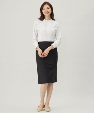 J.PRESS LADIES S プレーティングジャージー ピンタック カットソー ライトグレー系