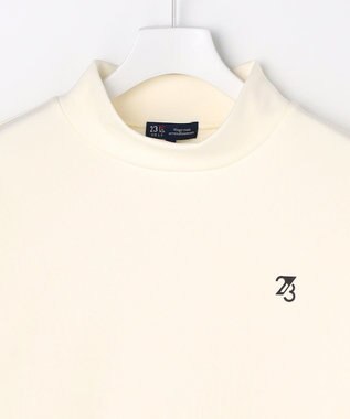 23区GOLF 【MEN】ストレッチ裏フリースモックネック ホワイト系