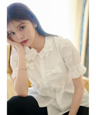 TOCCA 【鈴木ゆうかさん着用】BOUNCY RIBBON ブラウス ホワイト系