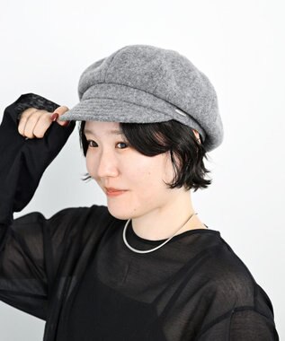 ATRENA 【ふわもこ】ウールフリース キャスケット グレー