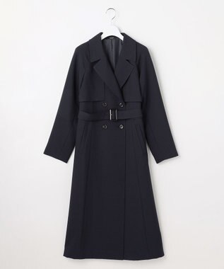 ANY SIS エレガントロング トレンチ コート ネイビー