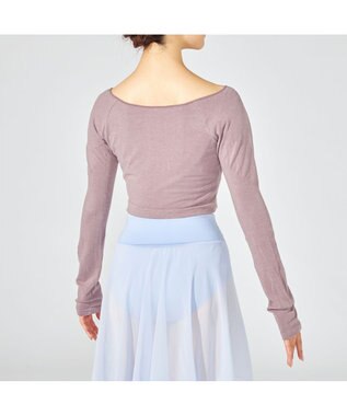 Chacott ラウンドネック・ショートトップ (サーモギア(R)糸使用） グレイッシュライラック