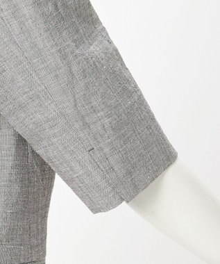 23区 【GOLD LABEL】ウールリネン ノーカラー ジャケット グレー系