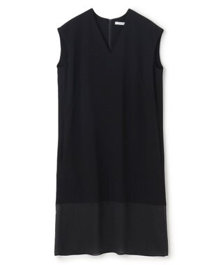 BEIGE， 【洗える】LORRAINE / Vネックドレス Black