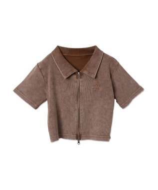 WEGO ダブルジップトップス ブラウン