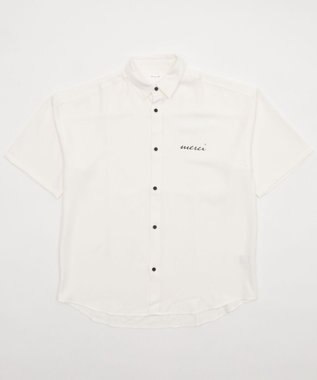 WEGO 【速乾/しわになりにくい/MLサイズ展開】アムンゼンワンポイントBIGシャツ（SS） ホワイト