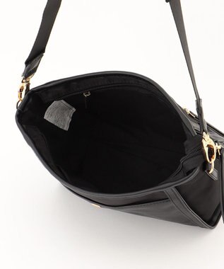 LA BAGAGERIE 【MONICA】ナイロンコンビショルダーバッグ ブラック