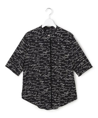 ICB 【30th ANNIVERSARY】5cityプリント バンドカラーブラウス