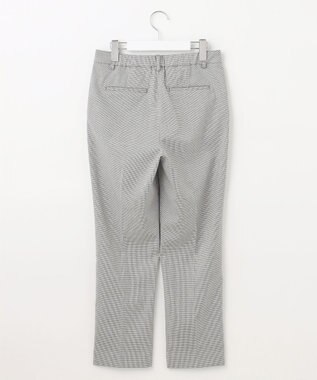 J.PRESS LADIES L 【洗える】シャークスキンハウンドトゥース テーパード パンツ ライトグレーチェック系3
