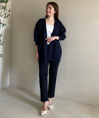 UNFILO スポンジニット カーディガン ネイビー