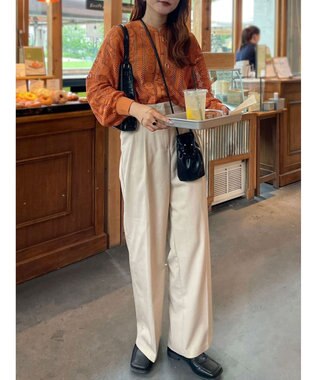 Green Parks レースブラウス Brown