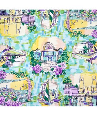 Marca ＜春の新色！＞【伝統横濱スカーフ】リゾートランド 大判 シルクツイル スカーフ グリーン