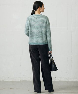 自由区 S ツイーディー ニット ブルー系