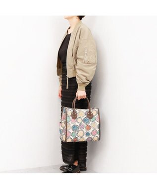 UNBILLION カシュカシュ cachecache / ジャガードキルティングスクエアトートバッグM アイボリーミックス