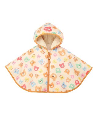 MIKI HOUSE HOT BISCUITS 裏ボアフリース リバーシブル総柄マントギフトセット【BOX付き】 アイボリー