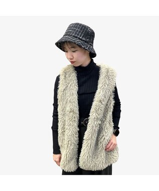 林八百吉商店 un chapeau  ツイードダウンハット ブラック