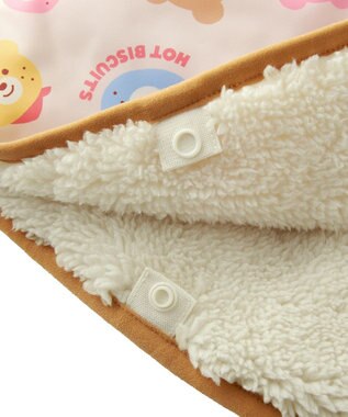 MIKI HOUSE HOT BISCUITS 裏ボアフリース リバーシブル総柄マントギフトセット【BOX付き】 アイボリー