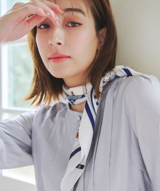 Tiaclasse 【洗える】シアーピンタックブラウス グレー