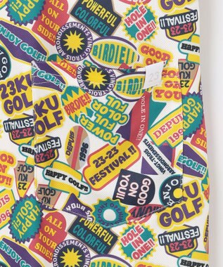 23区GOLF WEB限定【WOMEN】ステッカープリント モックネックワンピース イエロー系5