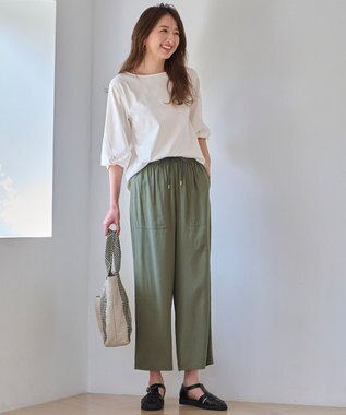 ANY 【接触冷感】シルケットスムース ツイストスリーブトップス オフ