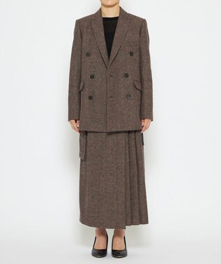 uncrave ネップツイード スカート（uncrave WHITE） ネップブラウン