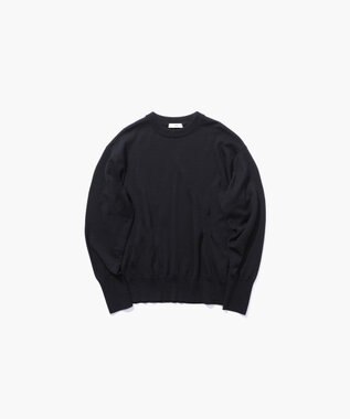 ATON WOOSTED WOOL | クルーネックセーター BLACK