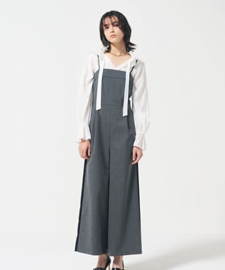 GRACE CONTINENTAL サイドラインサロペ グレー