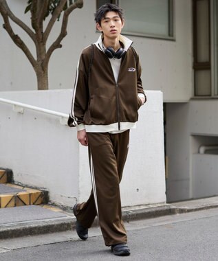 WEGO ライントラックジャケット ブラウン